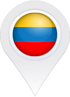 Pin con bandera de Colombia